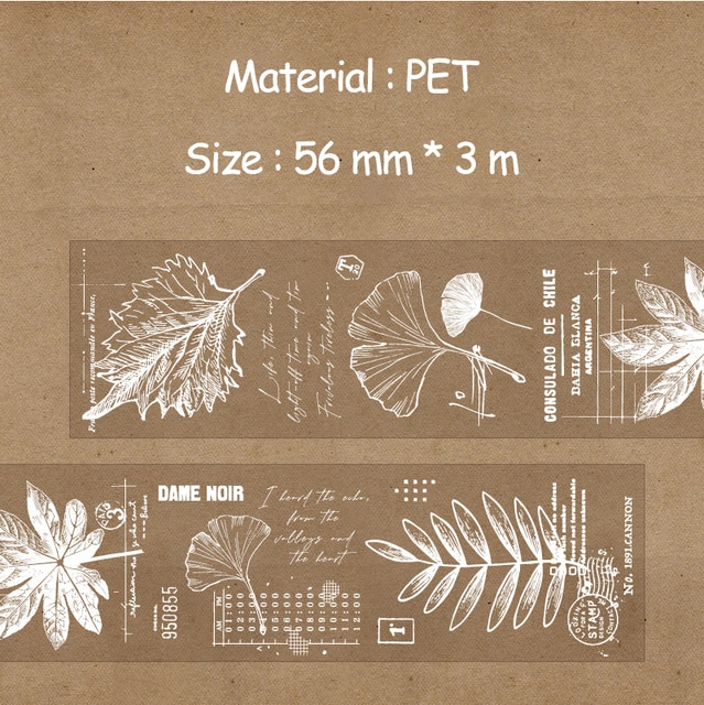 56mm*3m Flowers and Plants PET Tapes-JournalTale