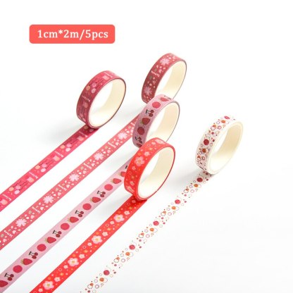 5pcs/set 10mmx2m Simple Grids Series Cute Washi Tape-JournalTale