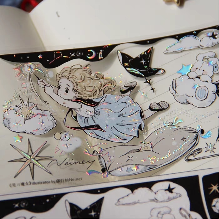 MagicTime Cute Flying Girl Shiny PET Tape-JournalTale