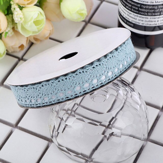 2 Yards Lace Self-adhesive Decoration Tape Sticker Cotton 1.5CM-JournalTale