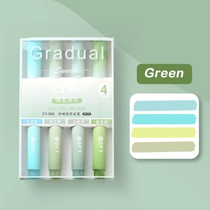 4Pcs/Set Highlighter Pen Morandi Colored Markers-JournalTale