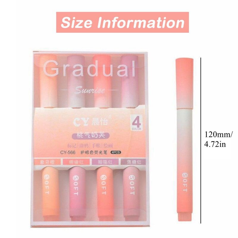 4Pcs/Set Highlighter Pen Morandi Colored Markers-JournalTale