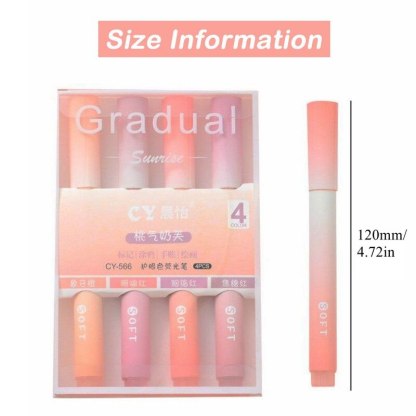 4Pcs/Set Highlighter Pen Morandi Colored Markers-JournalTale