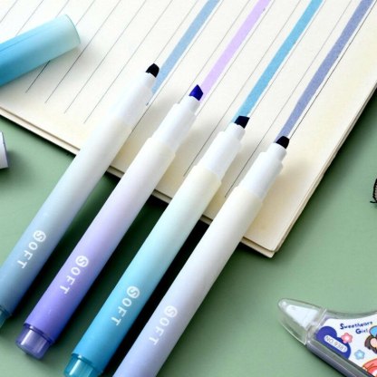 4Pcs/Set Highlighter Pen Morandi Colored Markers-JournalTale