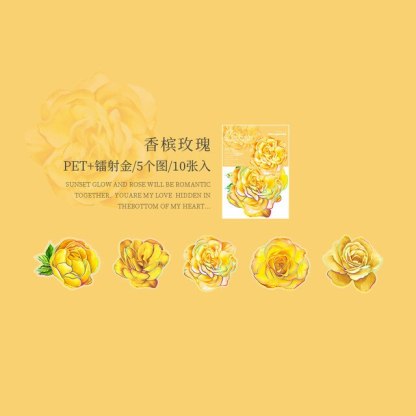 10pcs/lot Scrapbook Stickers blooming Flower-JournalTale