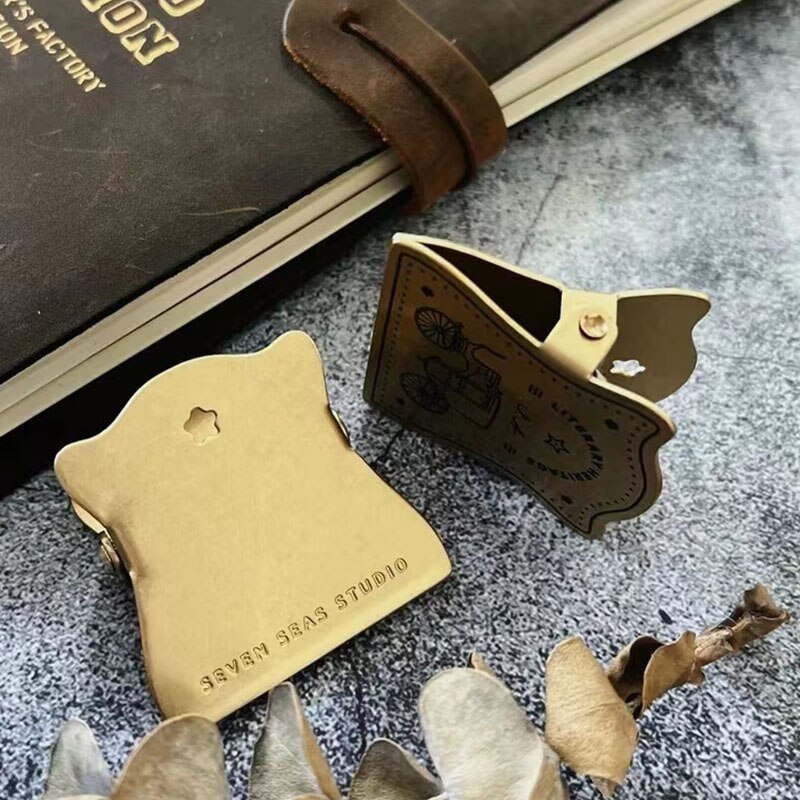 Vintage Brass Paper Clip Stationery-JournalTale