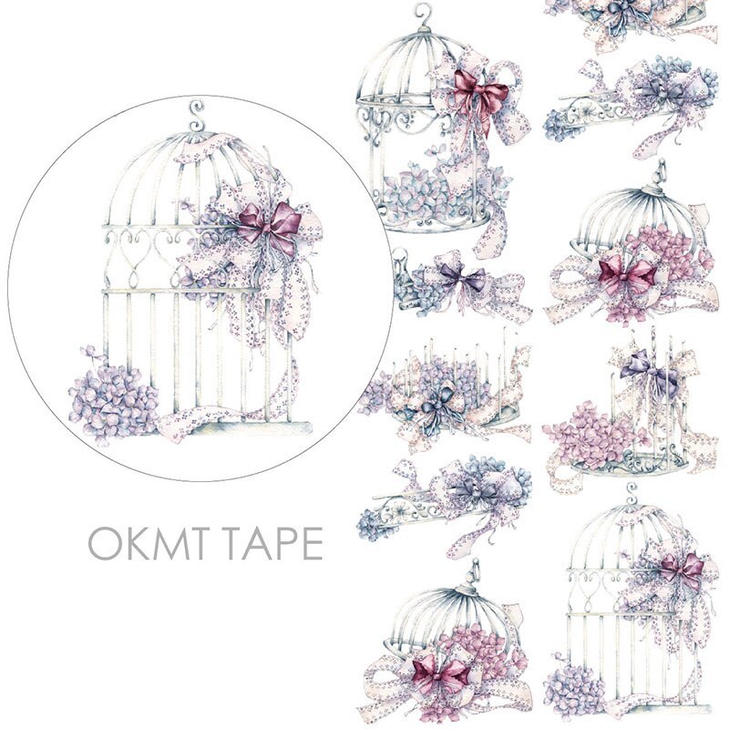 5.8cmX3meter Roll Size Flower Cage PET Tape Decorative Diary Decoration-JournalTale