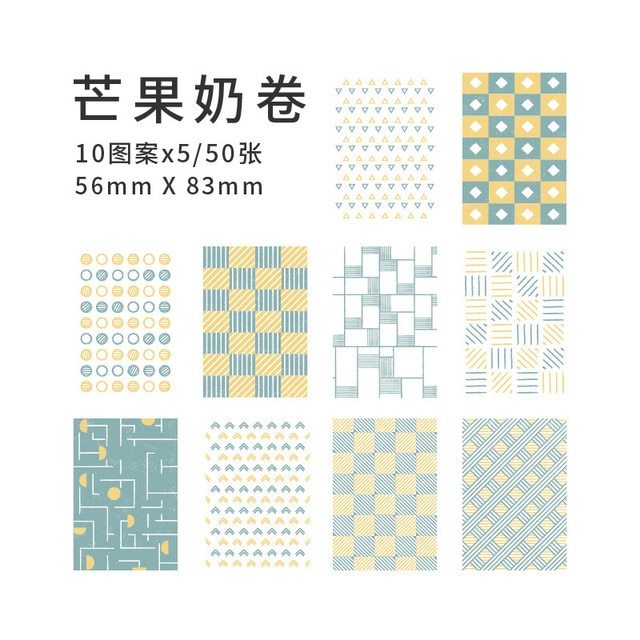 50 Sheets Fresh Design Creative Material Paper-JournalTale