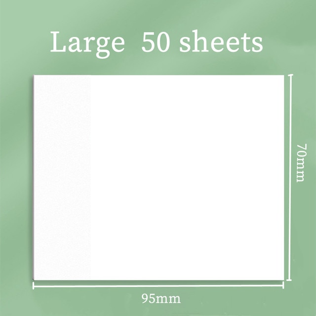50 pieces of transparent stickers memo pad art paper poster-JournalTale