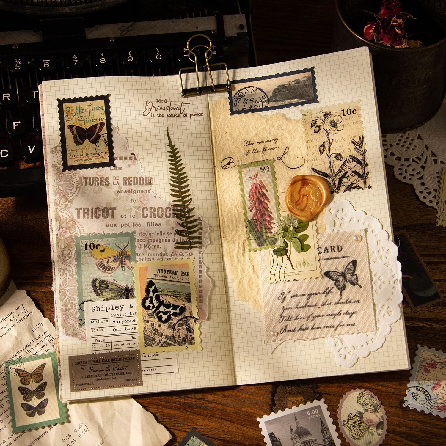 50pcs/1lot Scrapbook Sticker Times Post Office-JournalTale