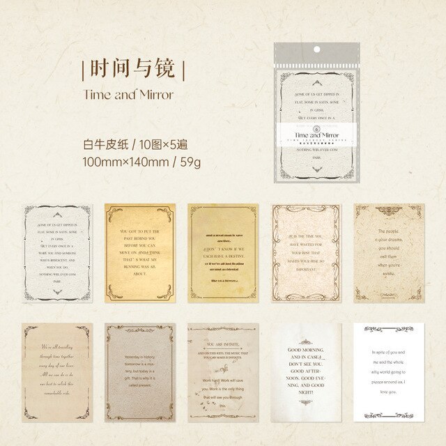 50pcs/lot Memo Pads Material Paper Vintage Paper-JournalTale