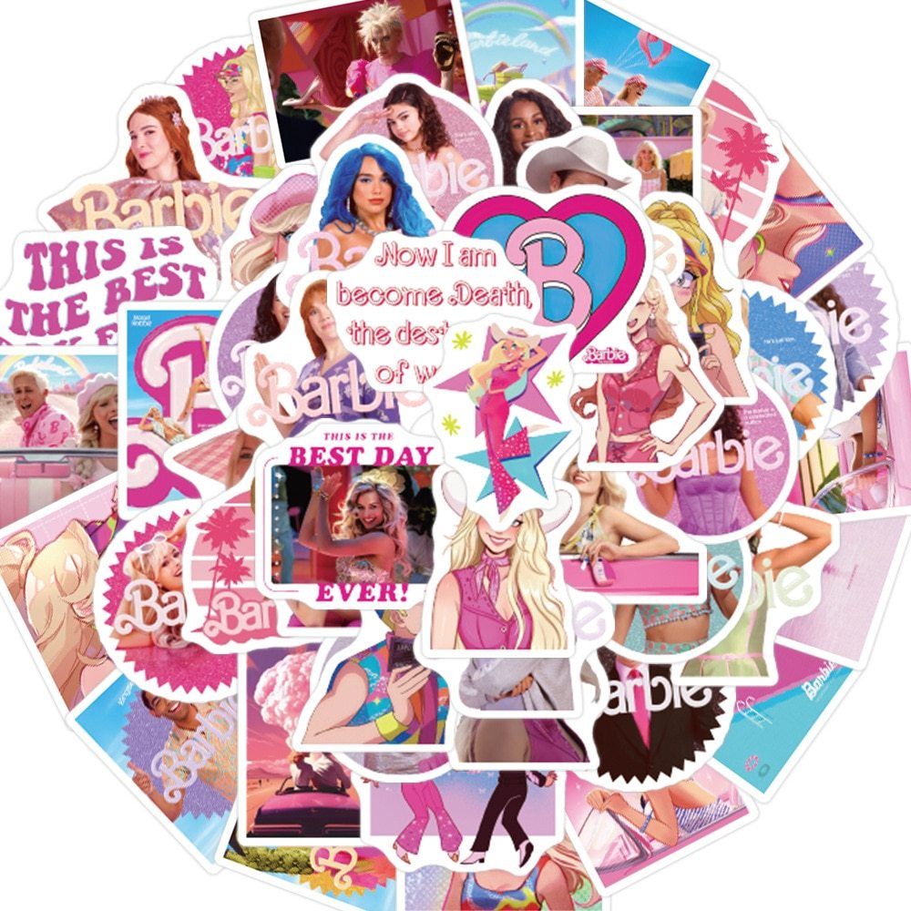 50pcs Movie Barbie Personality Decoration DIY F Waterproof Sticker-JournalTale