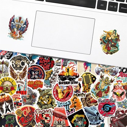 50pcs Rock Vintage Stickers For Laptop Stationery-JournalTale