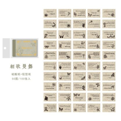 50pcs/lot Memo Pads Material Paper Chapter of Memories-JournalTale