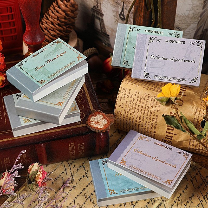 50pcs/lot Memo Pads Material Paper Chapter of Memories-JournalTale