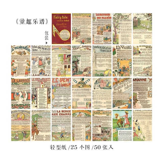 50pcs/lot Memo Pads Material Paper fairy Scrapbooking-JournalTale