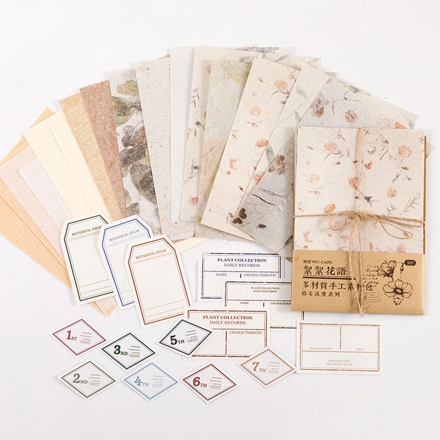 30 Pcs Retro Letter Sheet Material Paper-JournalTale