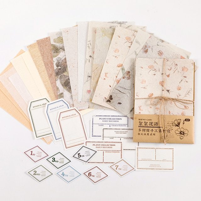 30 Pcs Retro Letter Sheet Material Paper-JournalTale