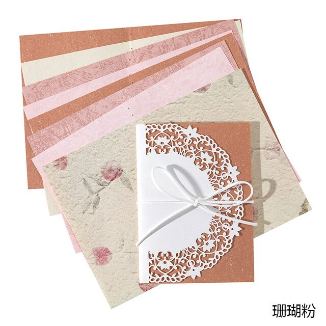 16 Pcs Texture Handmade Paper Material Junk Journal Paper-JournalTale