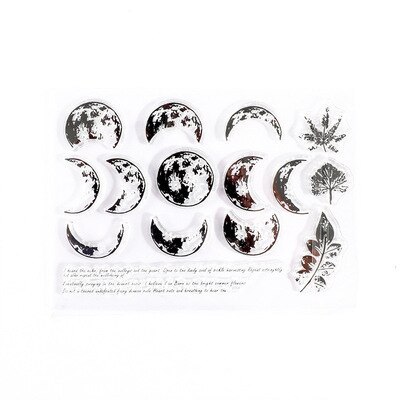 Minimalist Black White Transparent Stamp Creative Retro Scrapbooking-JournalTale