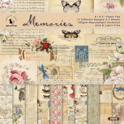 24 Sheet Vintage Flower Scrapbooking Material Paper-JournalTale