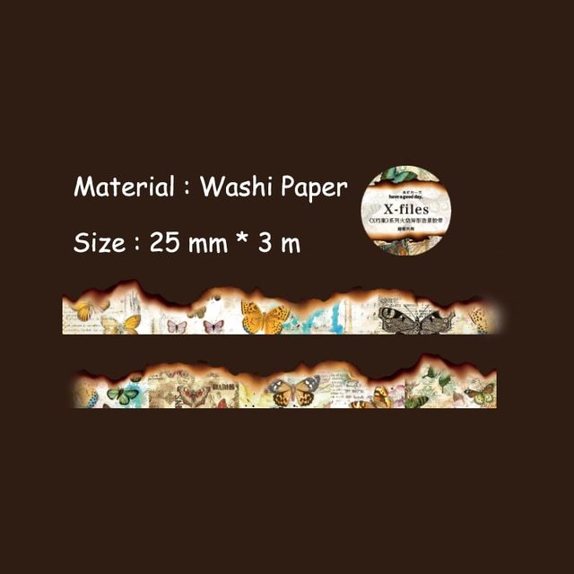 25mm*3m Vintage Washi Tapes Junk Journal Masking Tape-JournalTale