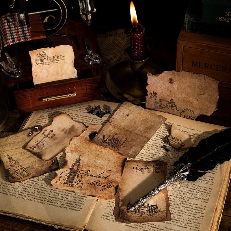 30pcs/pack Vintage Style Craft Paper DIY Scrapbook-JournalTale