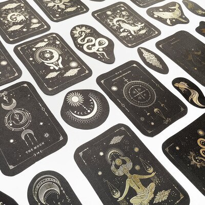 40pcs/pack Constellation Girl Journal Foil Paper Sticker-JournalTale