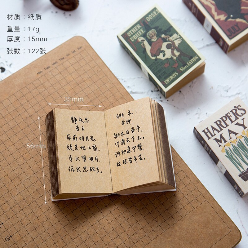 122 Sheets Mini Memo Pad Innovative Matchbox-JournalTale