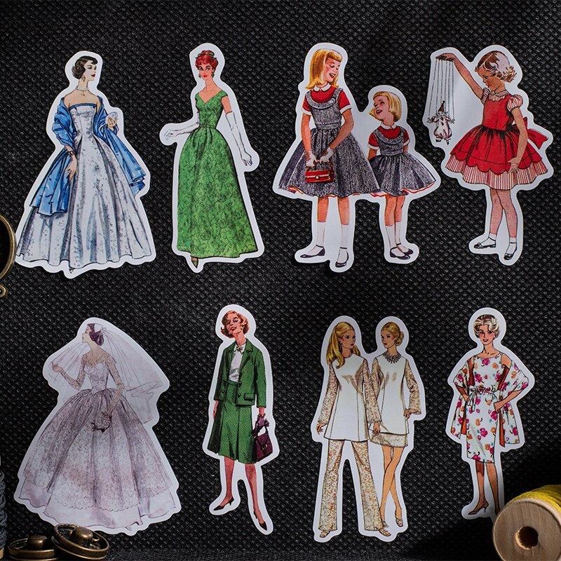 7cm x 2m Fashion Characters Transparent PET Tape-JournalTale