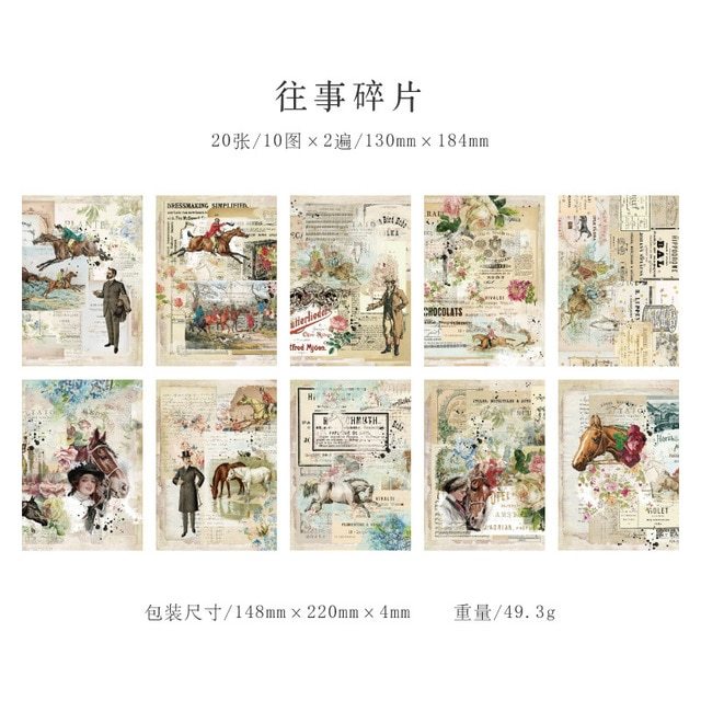 20pcs/lot Memo Pads Material Paper capsule Junk Journal-JournalTale