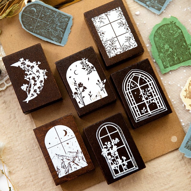 Creative Vintage Church Window Wood Stamp-JournalTale