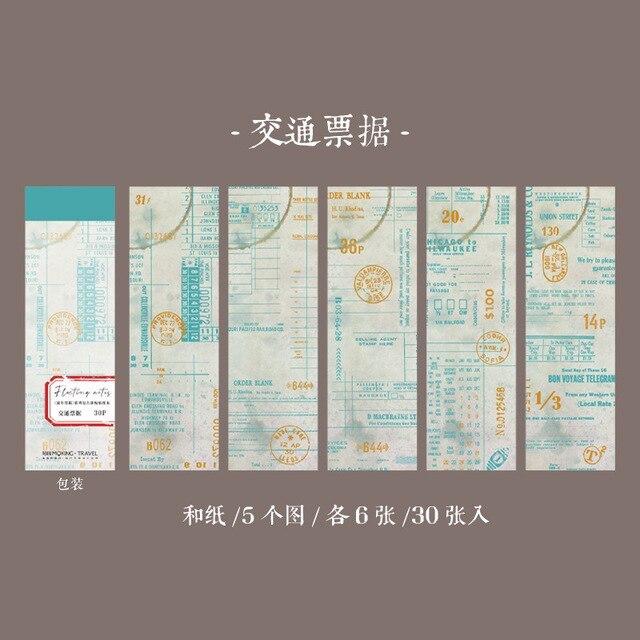 30pcs/1lot Stationery Stickers fleeting notes-JournalTale