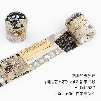 Vintage Brozning Collage Artist Washi Tape-JournalTale