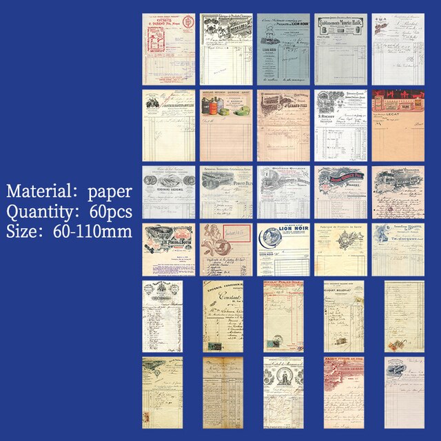 60 pcs/pack Vintage Decor Scrapbooking material paper-JournalTale
