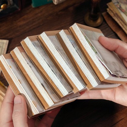 100Sheets Dual-material Vintage Material Papers-JournalTale