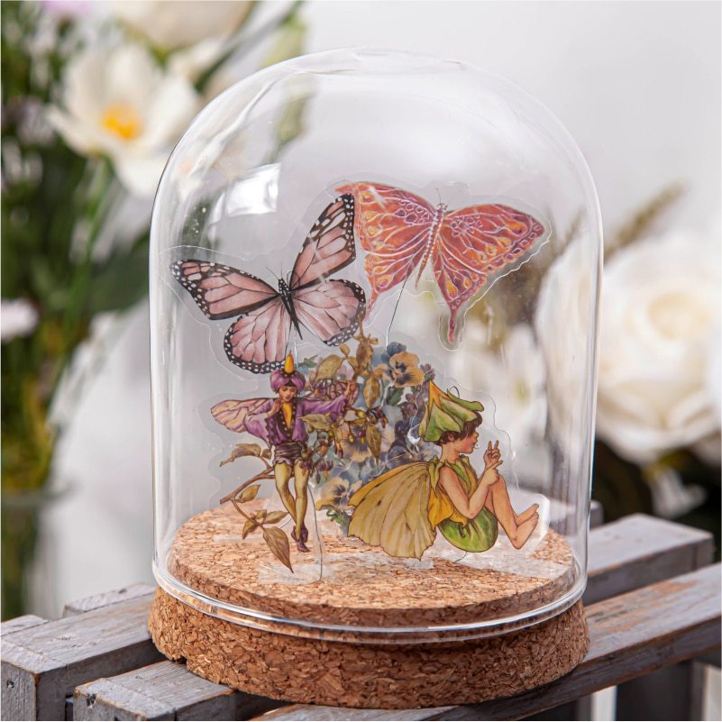 45pcs/box Fairy butterflies Waterproof PET Stickers Vintage-JournalTale