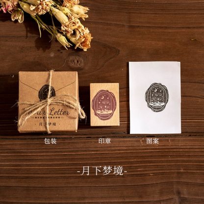 1pcs/pack Sealing Wax Wood Stamp Retro Standard Stamps-JournalTale