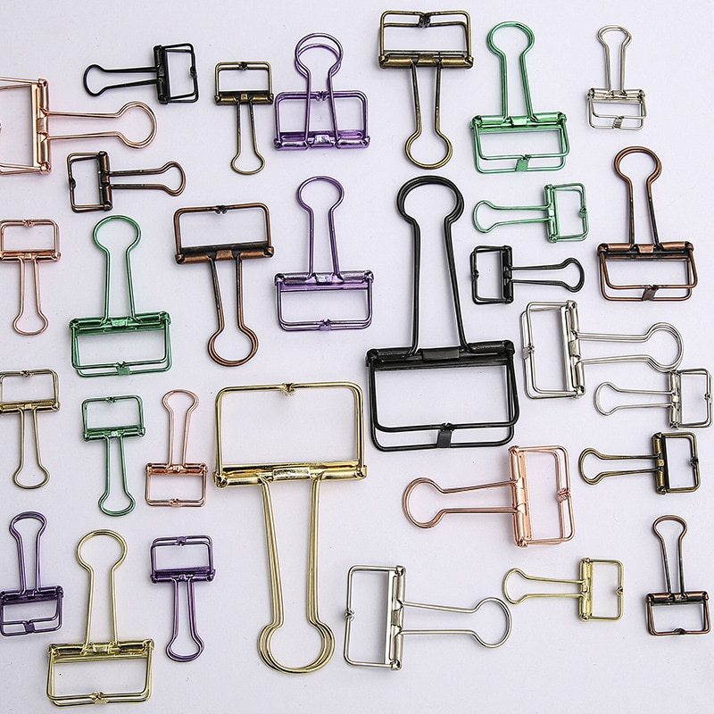 5Pcs Binder Clips Paper Clip Metal Clips-JournalTale