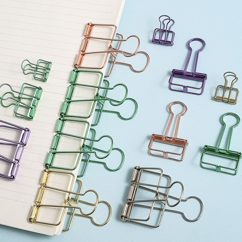 5Pcs Binder Clips Paper Clip Metal Clips-JournalTale