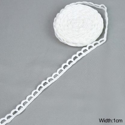 5Yards White Lace Trim Ribbon Lace Tape-JournalTale