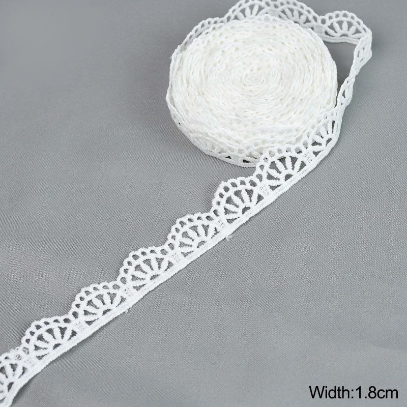 5Yards White Lace Trim Ribbon Lace Tape-JournalTale