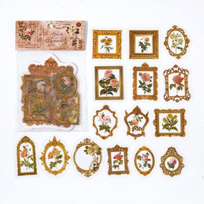 30 Pcs Transparent Plants Floral Stickers-JournalTale