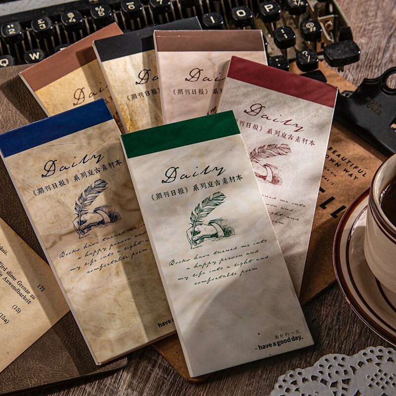 30sheets Daily Paper Vintage Text Material Paper -JournalTale