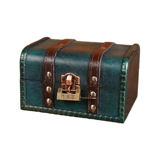 Retro Treasure Chest Vintage Wooden Storage Box-JournalTale