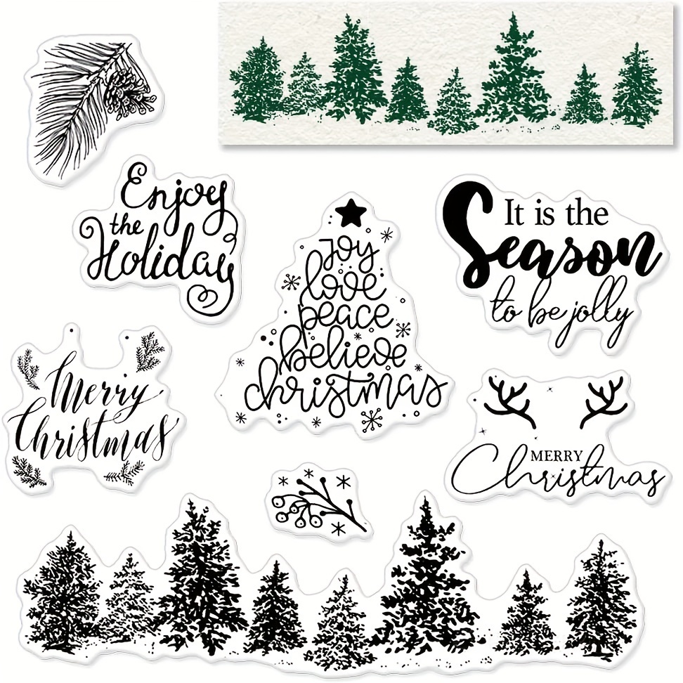 Transparent Silicone Stamp Christmas Card Stamp-JournalTale