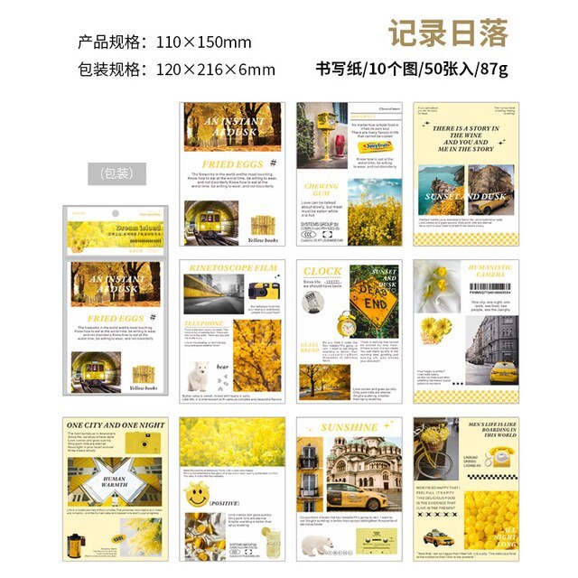 50pcs/lot Memo Pads Material Paper Island-JournalTale
