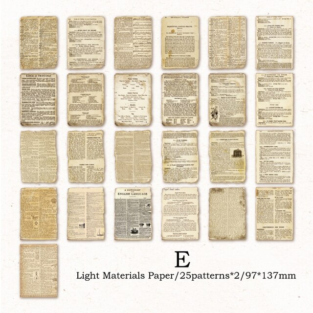 50pcs/pack Retro Collage Materials Paper Scrapbooking-JournalTale