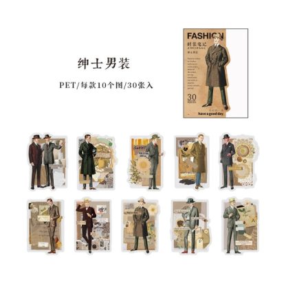 30pcs/1lot Stationery Sticker Ladies Fashion-JournalTale