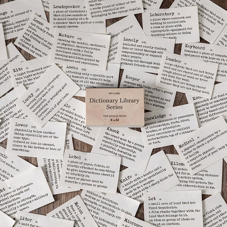 100pcs Dictionary Library Series Material Paper Scrapbooking-JournalTale
